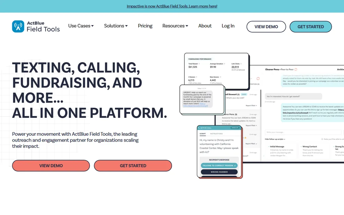 ActBlue Field Tools homepage