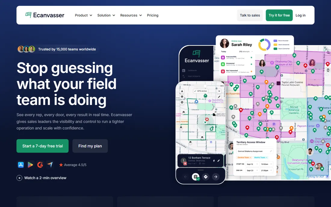 Ecanvasser homepage