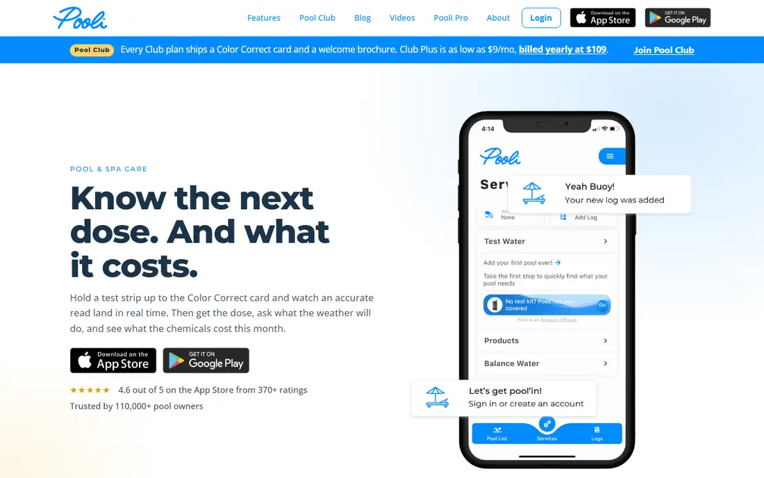 Pooli homepage