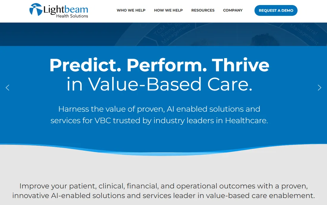 Lightbeam Health Solutions homepage