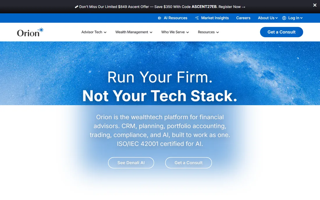 Orion homepage