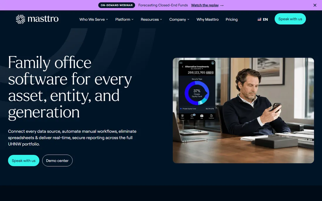 Masttro homepage
