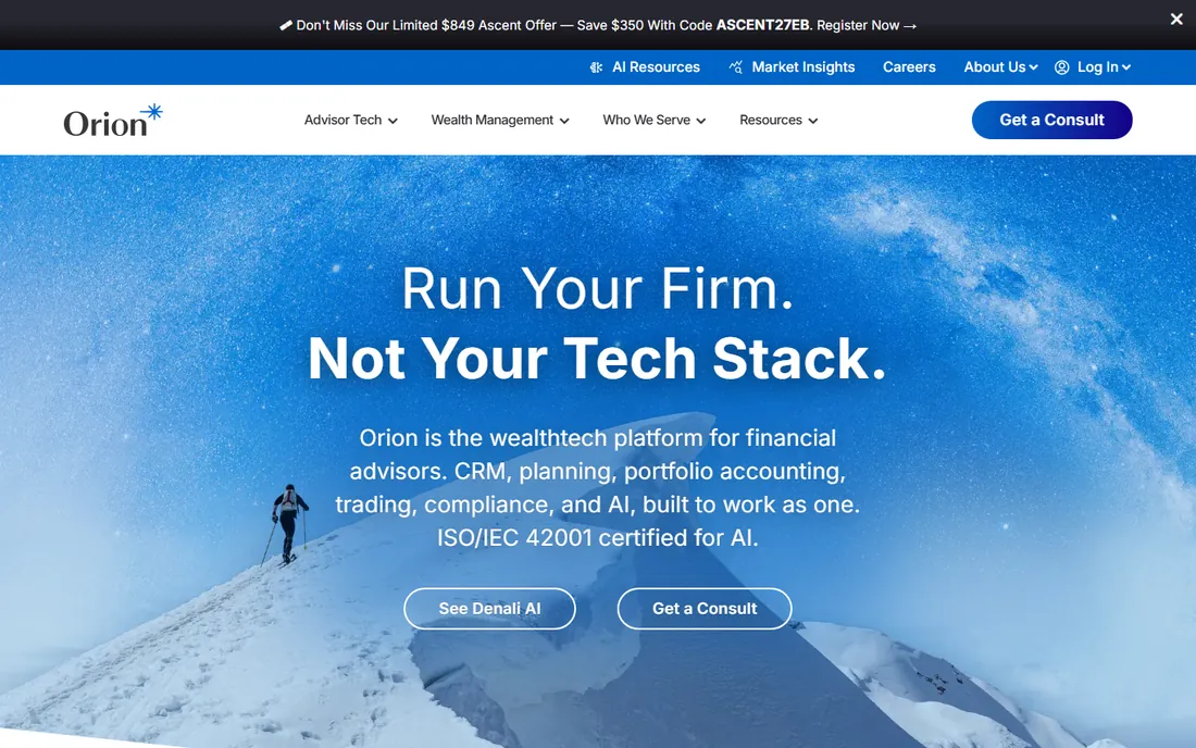 Orion homepage