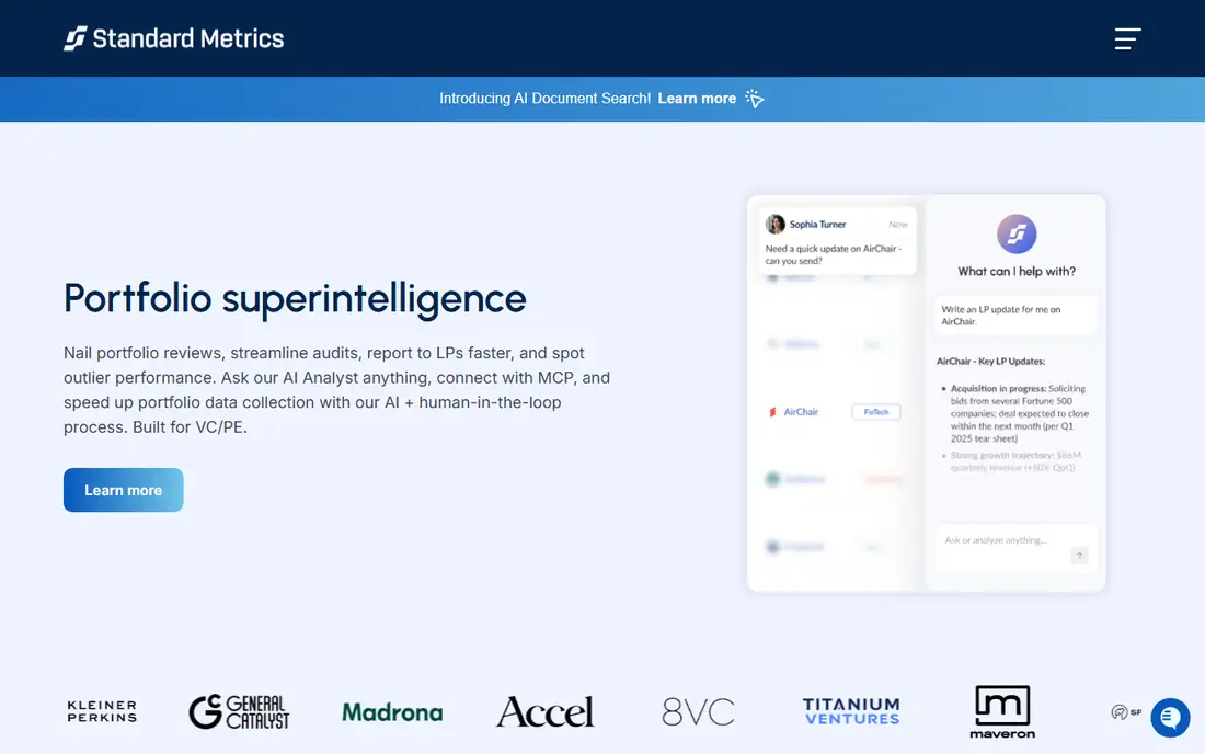 Standard Metrics homepage