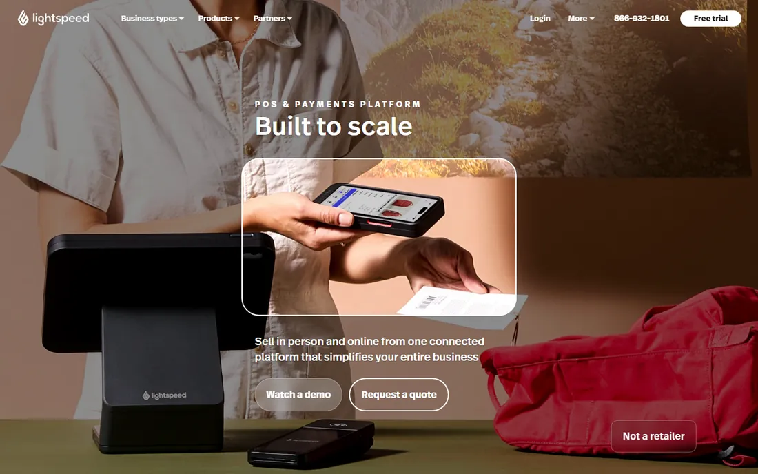 Lightspeed homepage