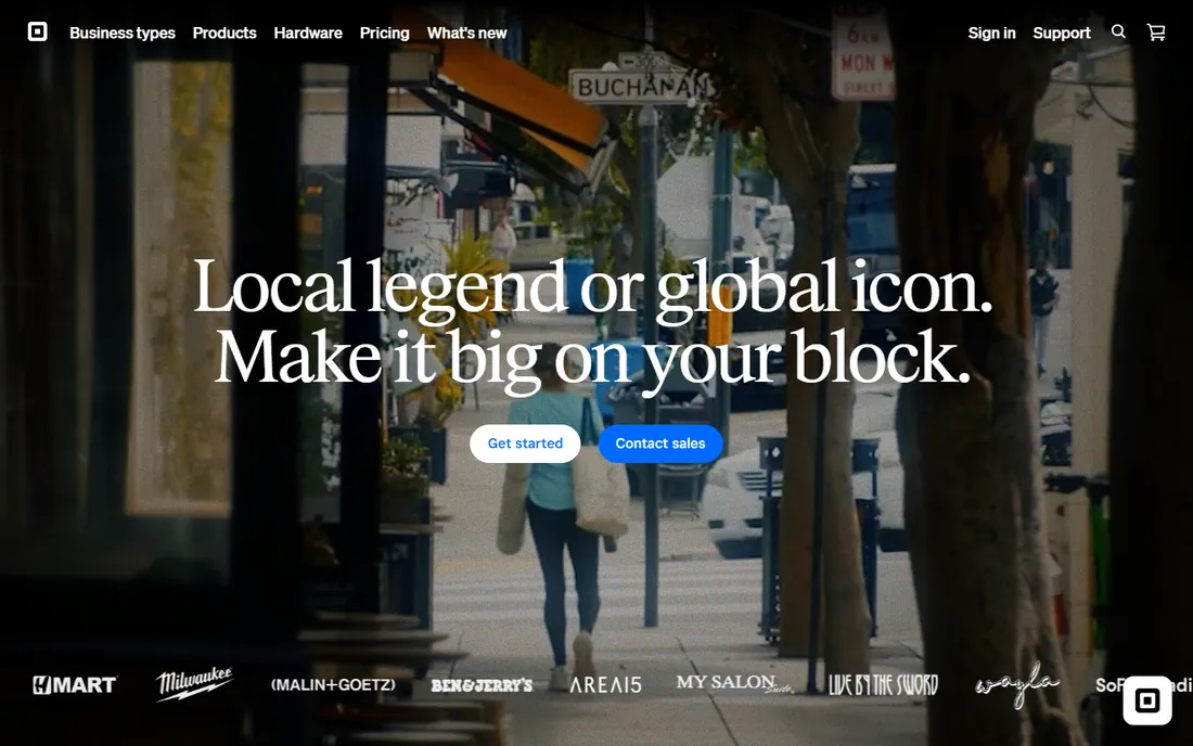 Square homepage