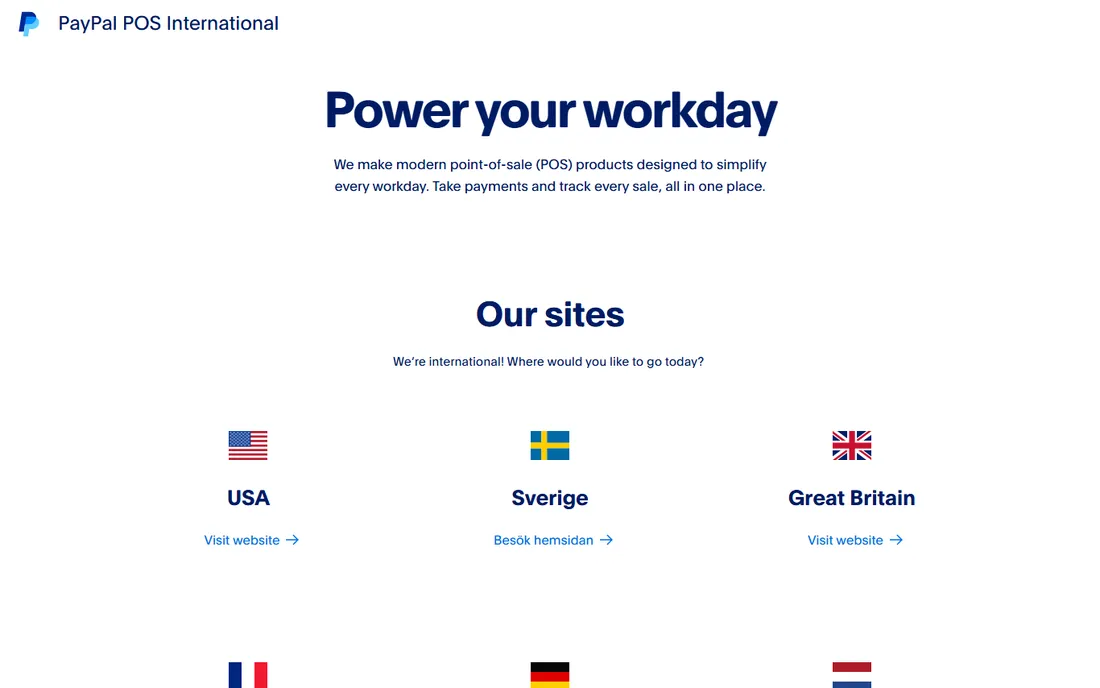 Zettle by PayPal homepage