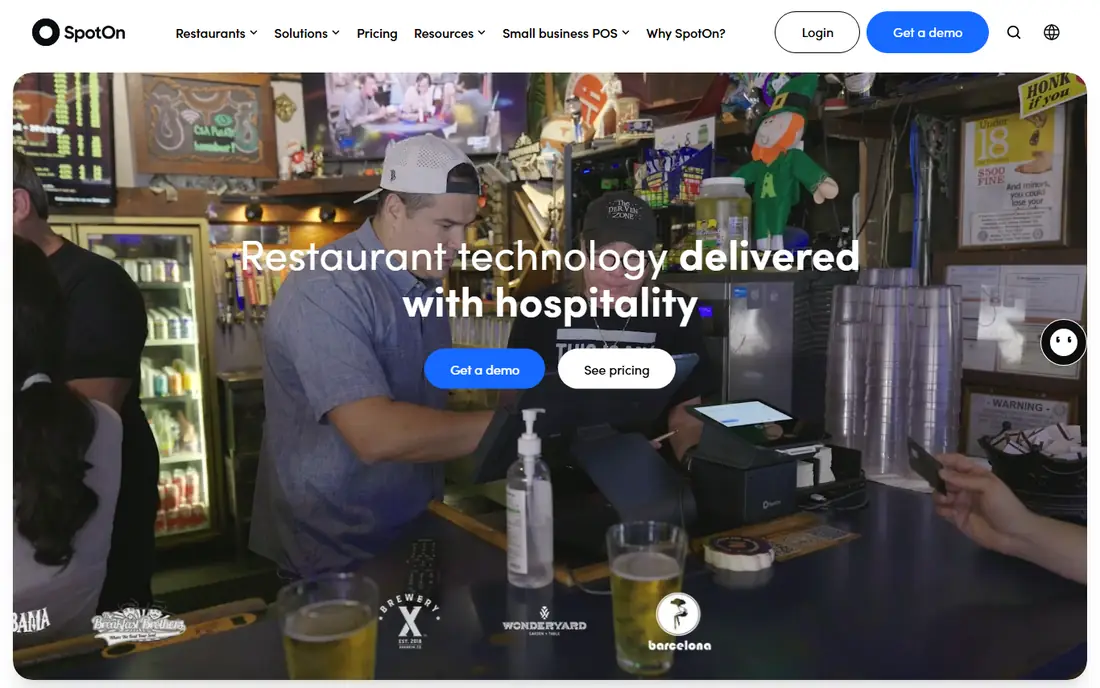 SpotOn homepage