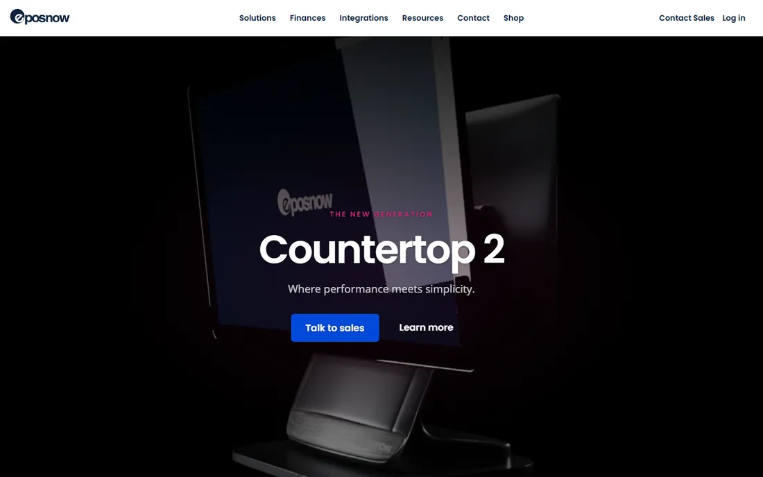Epos Now homepage