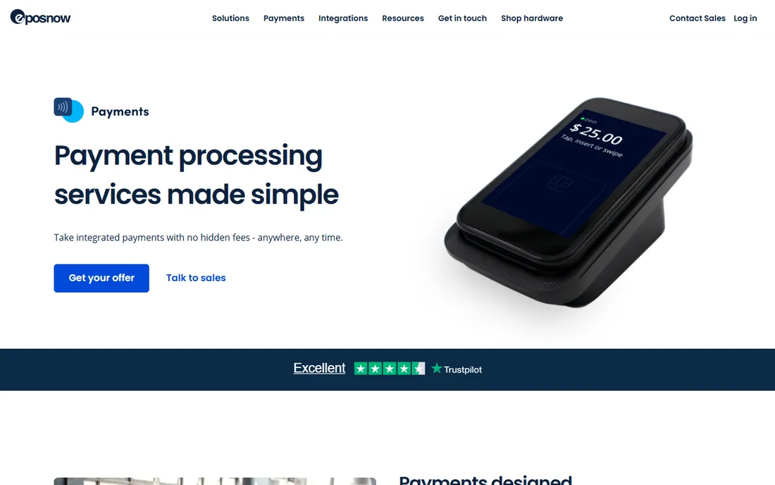 Epos Now homepage