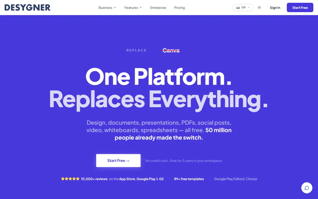 Desygner homepage