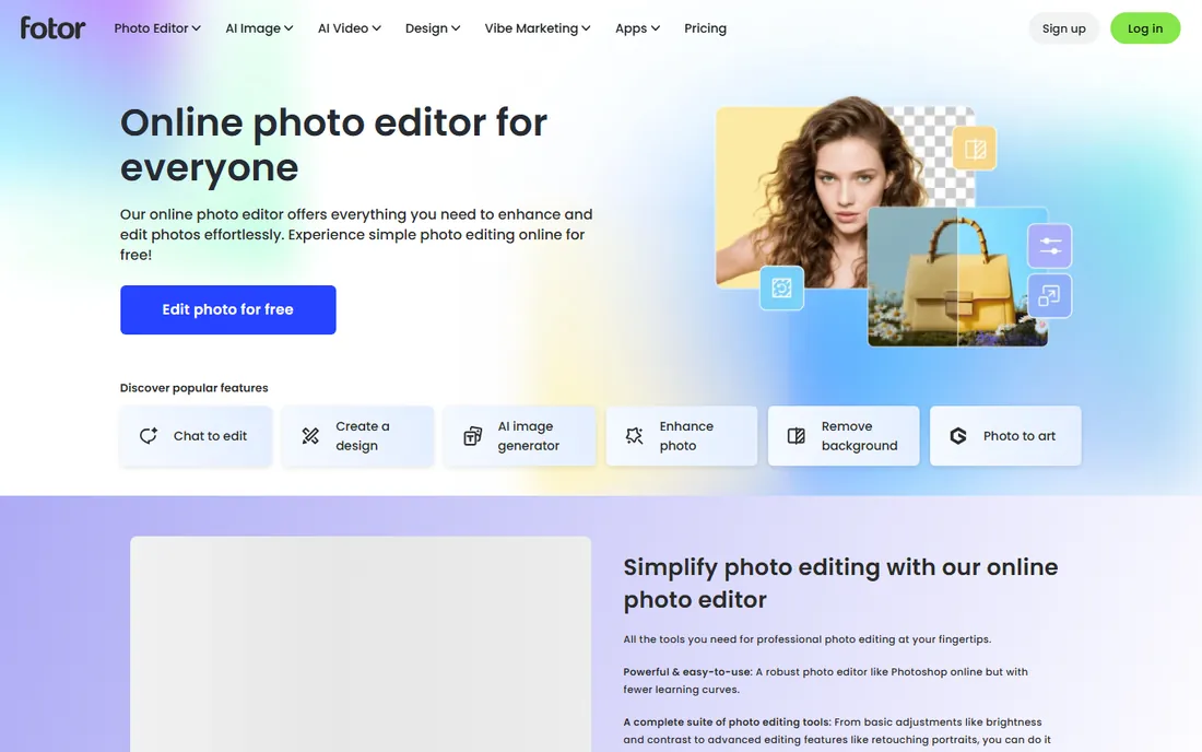 Fotor homepage