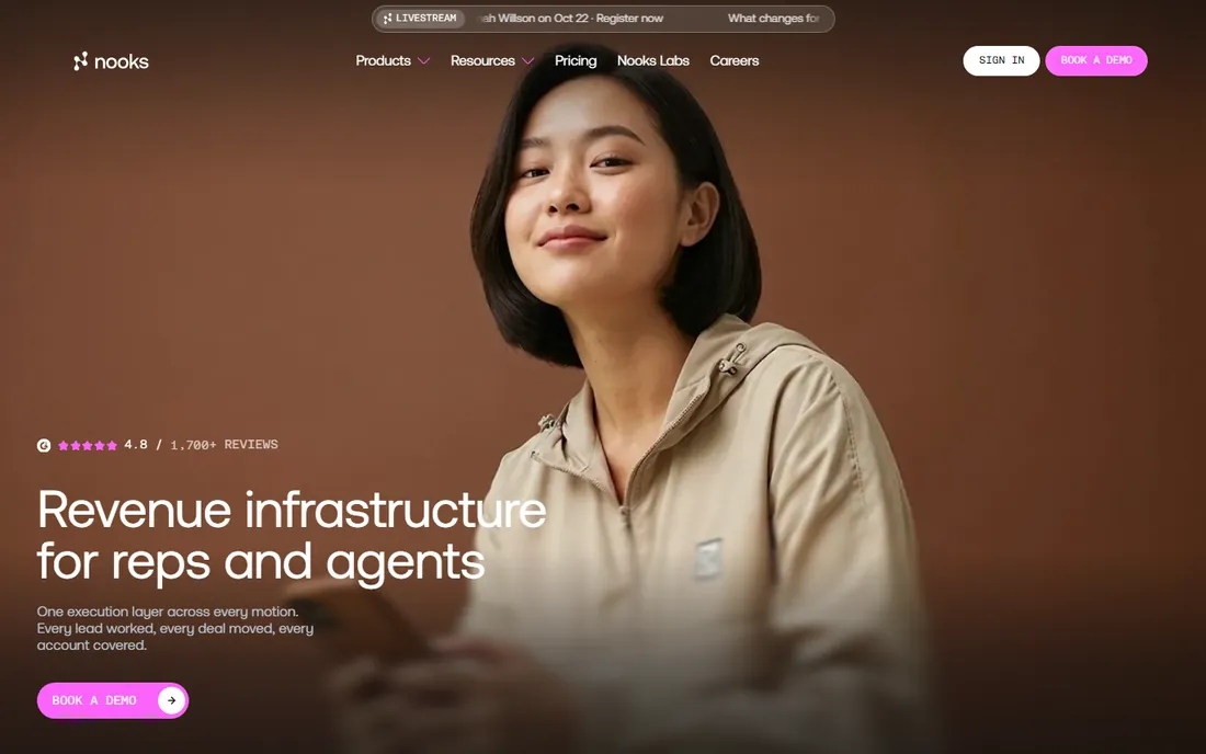 Nooks homepage