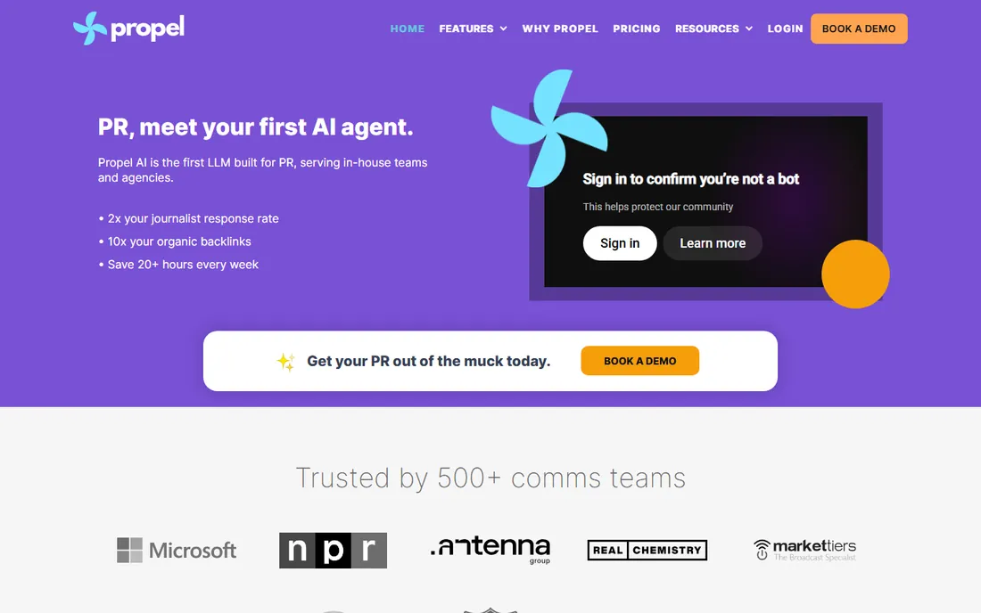 Propel homepage