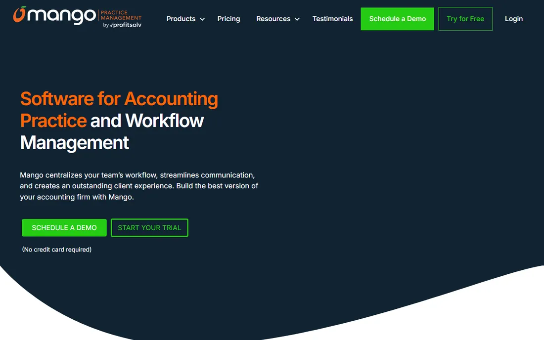 Mango Practice Management homepage