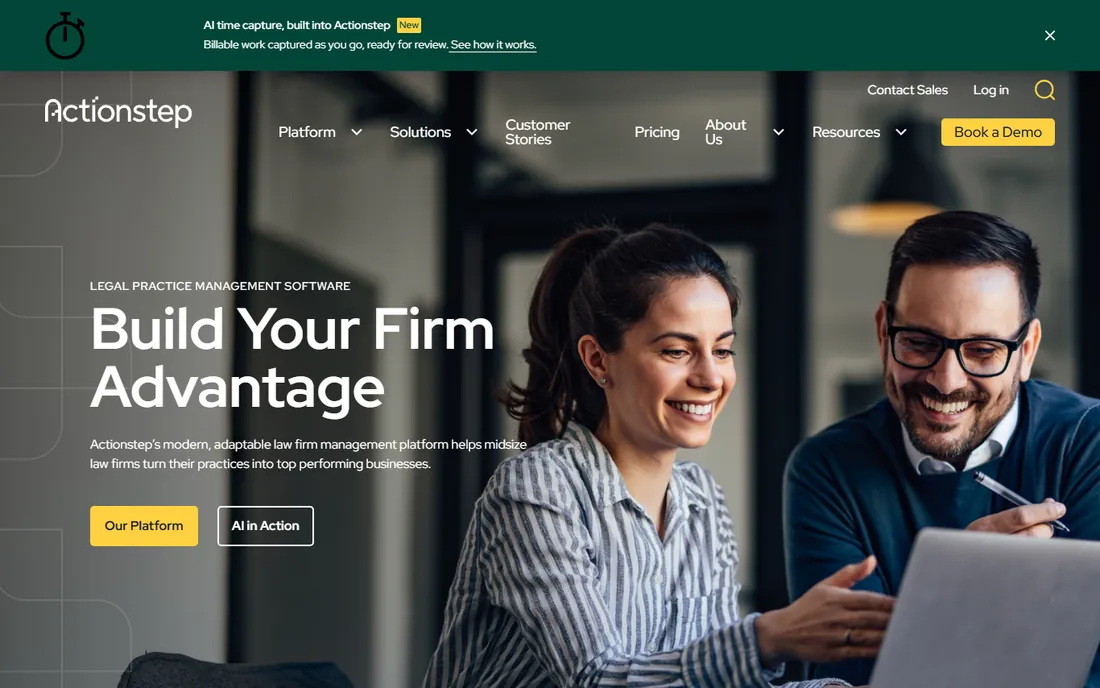 Actionstep homepage