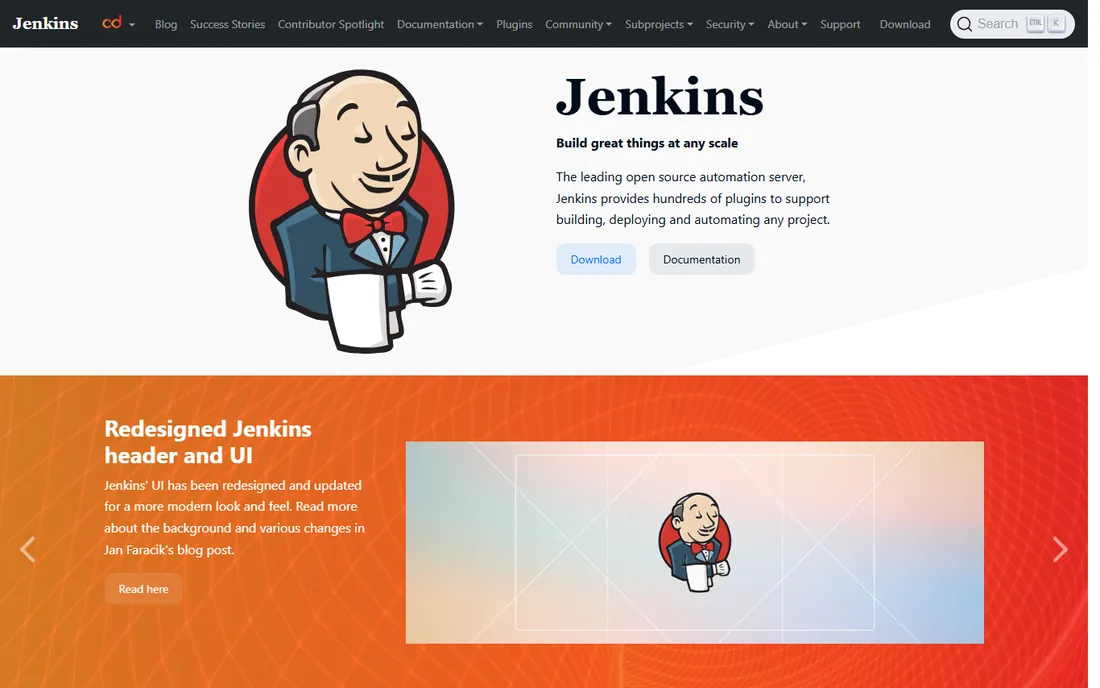 Jenkins homepage