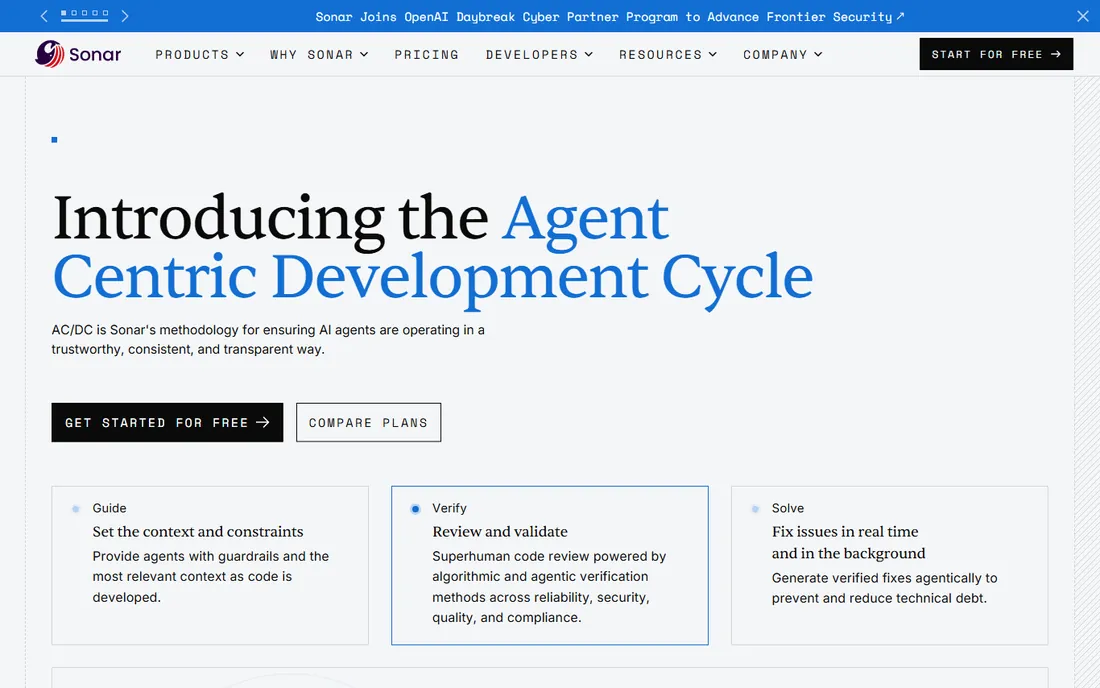 Sonar homepage