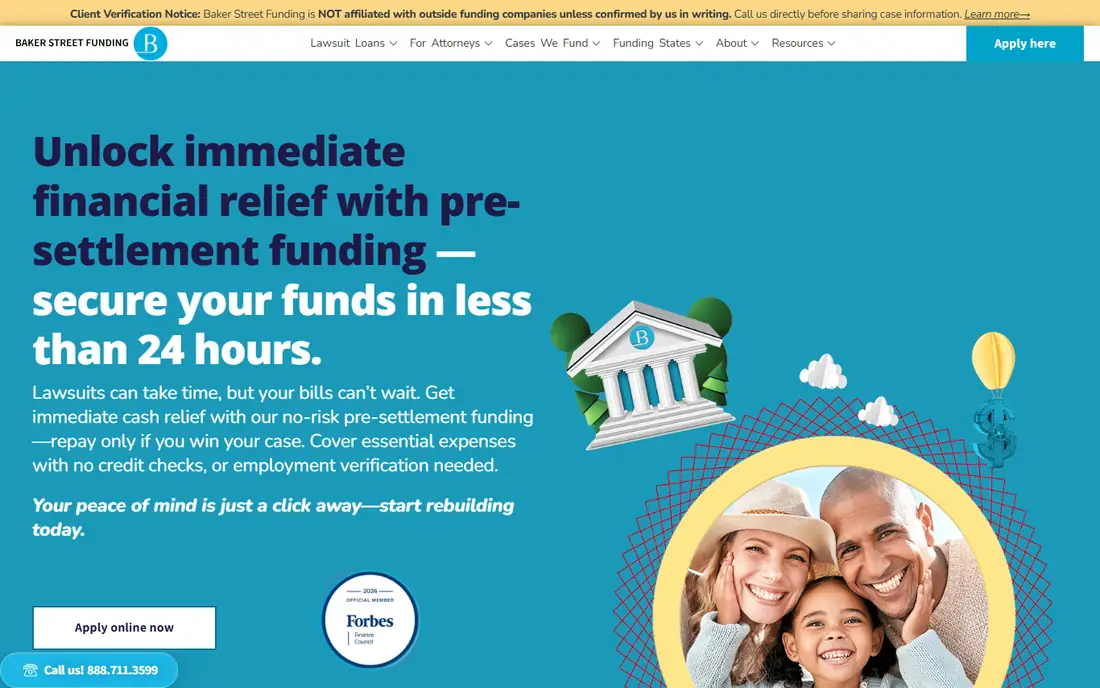 Baker Street Funding homepage