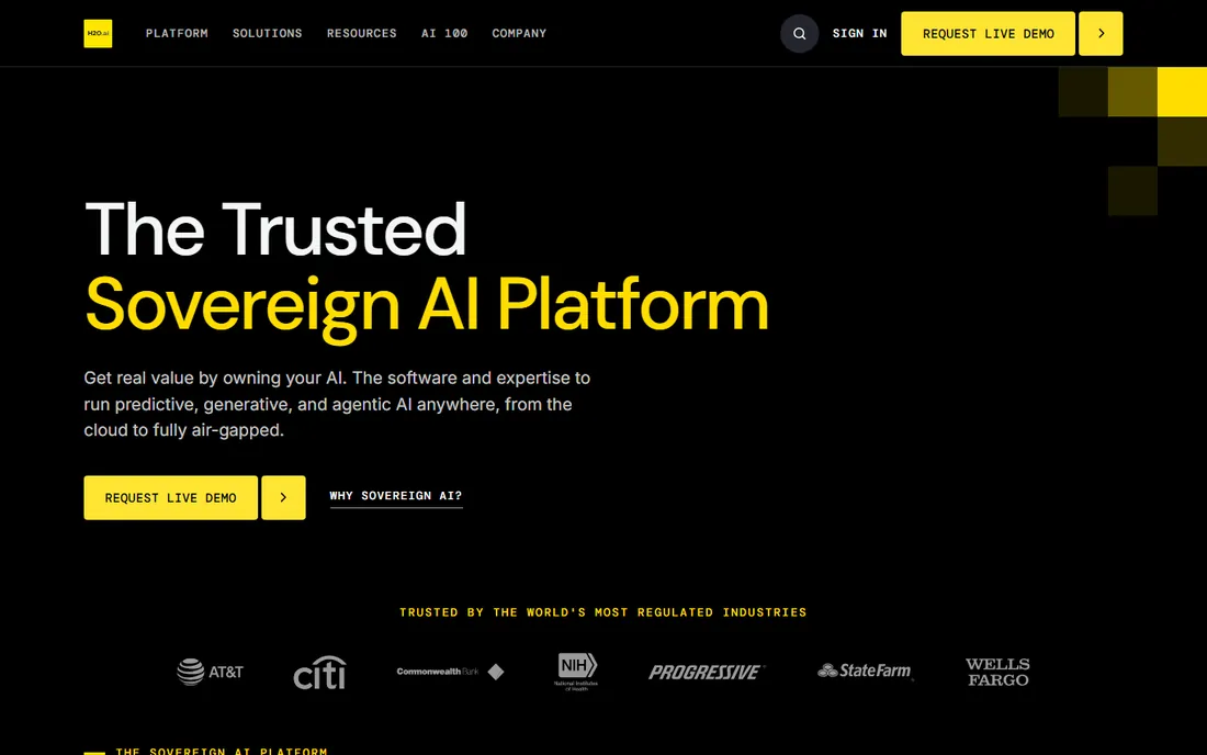 H2O.ai homepage