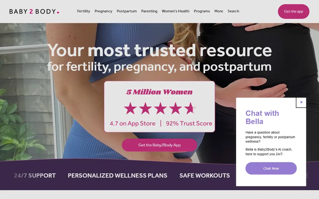 Baby2Body homepage