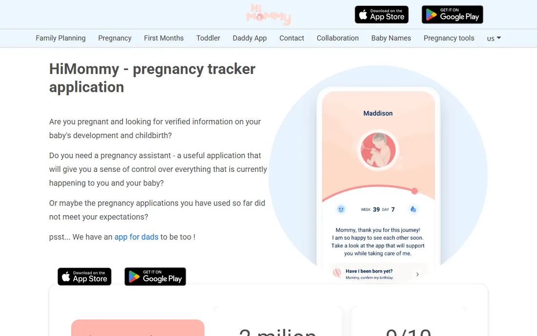 HiMommy homepage