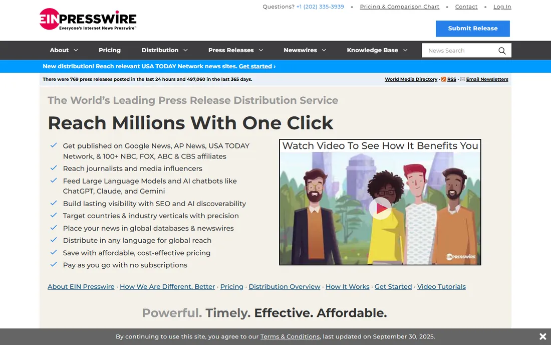 EIN Presswire homepage