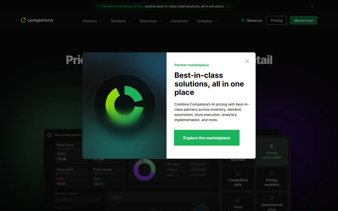 Competera homepage