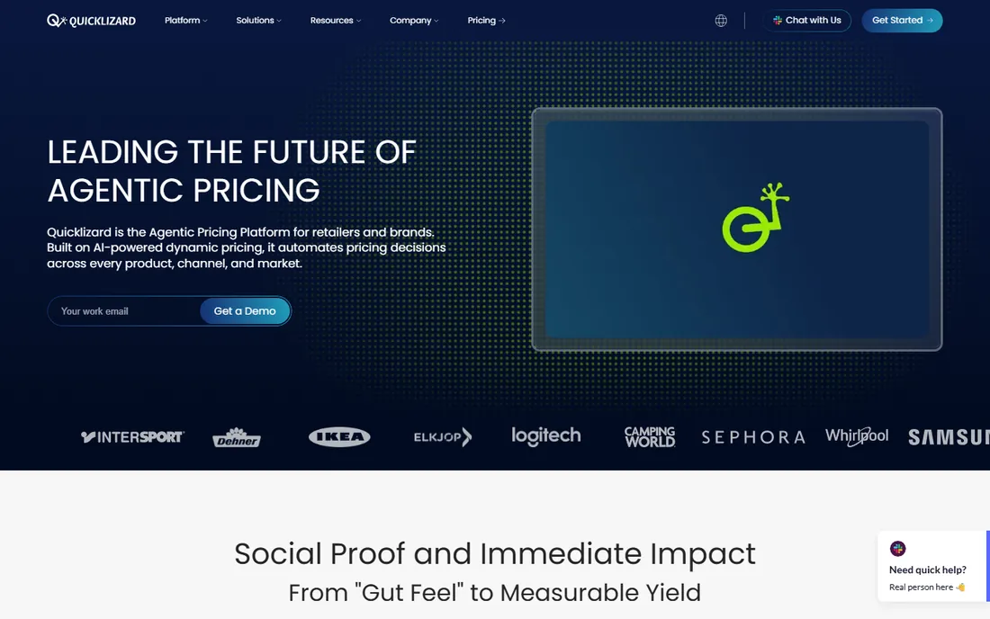 Quicklizard homepage