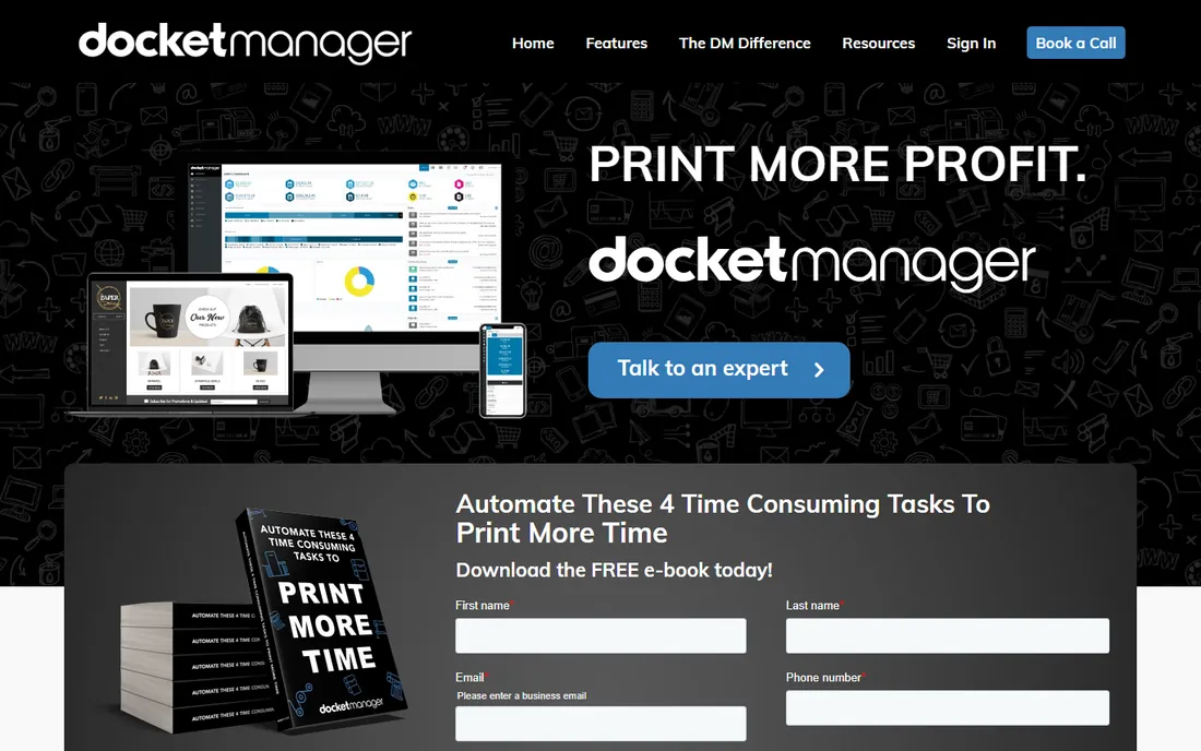 DocketManager homepage