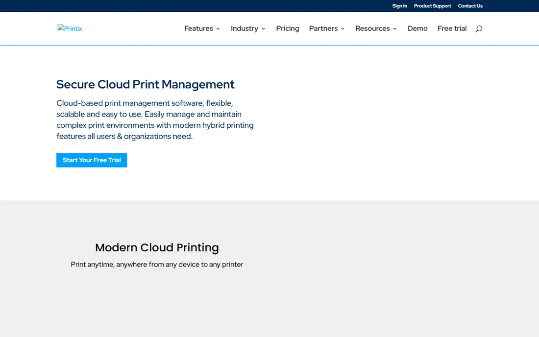 Printix homepage