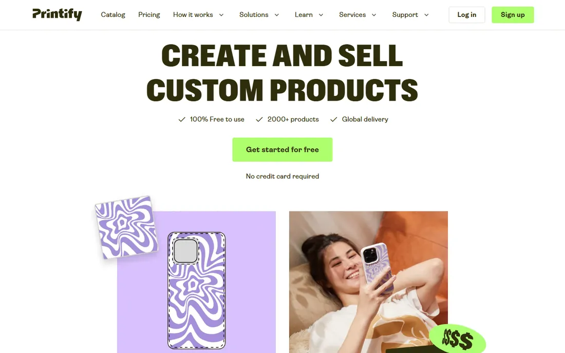 Printify homepage