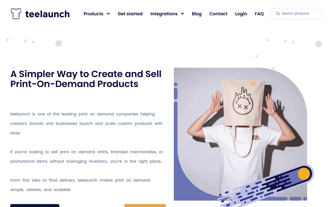 Teelaunch homepage