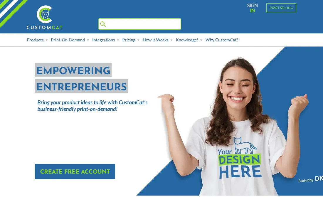 CustomCat homepage