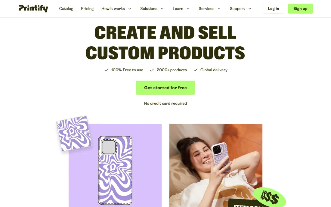 Printify homepage