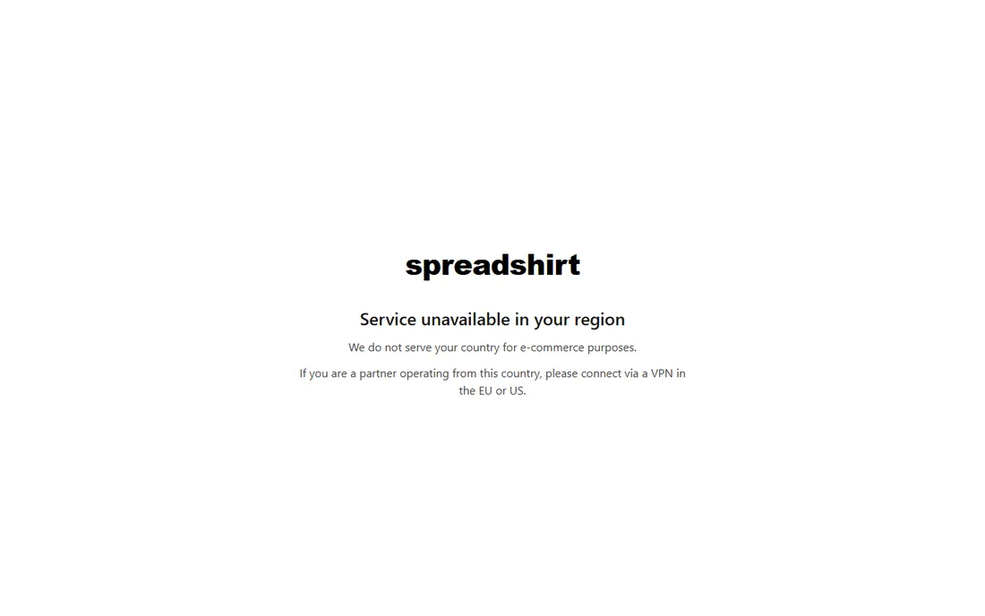 Spreadshirt homepage