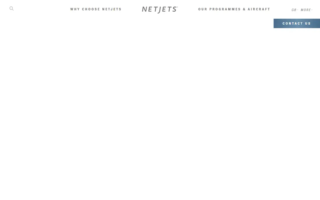 NetJets homepage