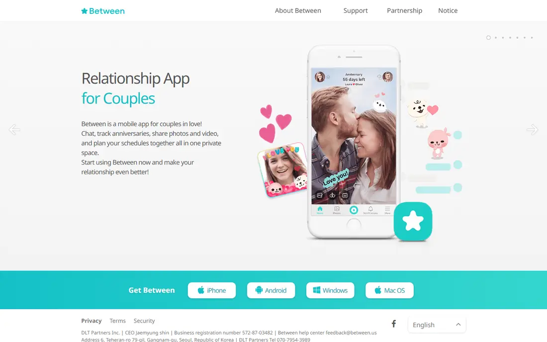 Between homepage