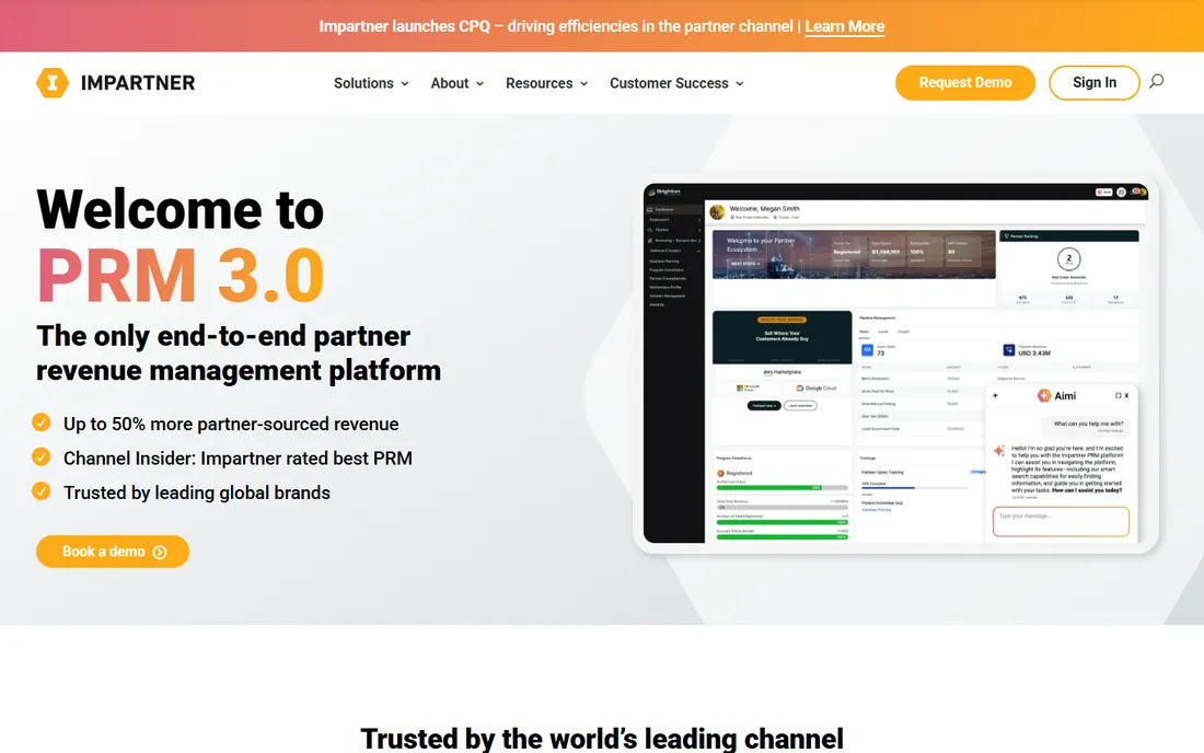 Impartner homepage