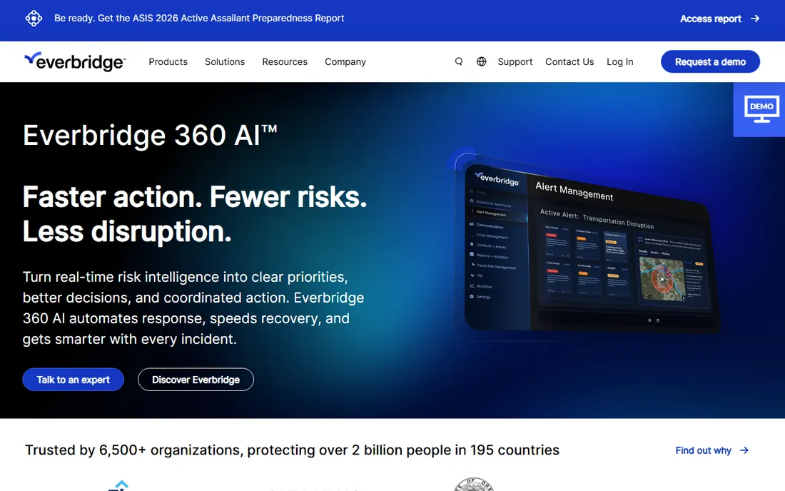 Everbridge homepage