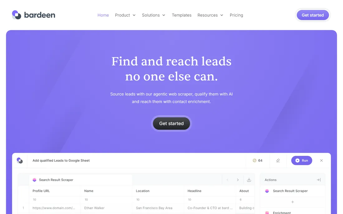 Bardeen homepage