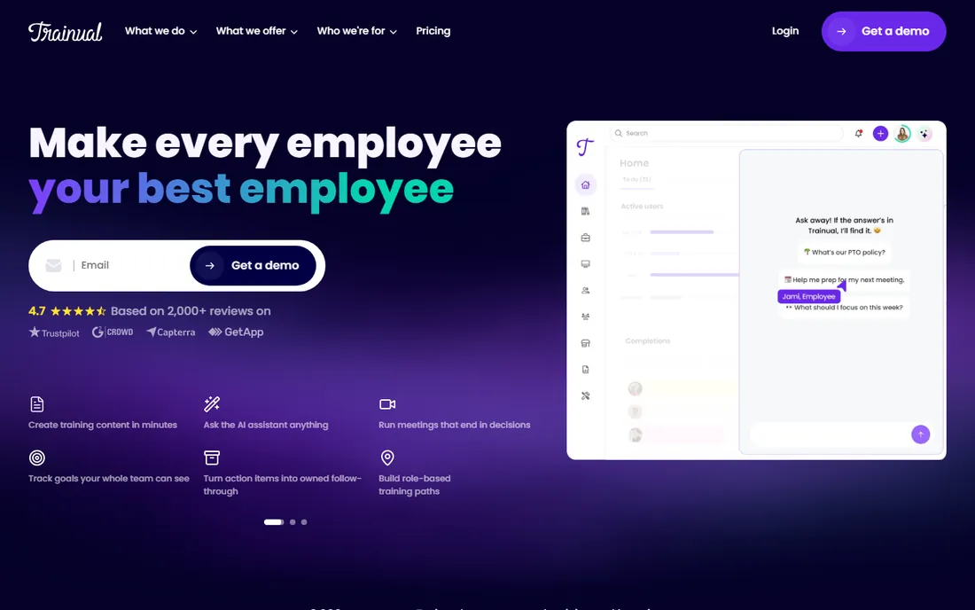 Trainual homepage