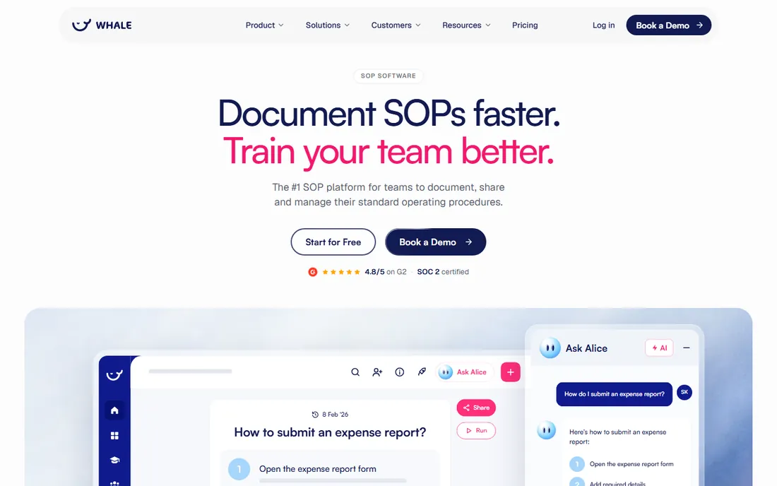 Whale homepage