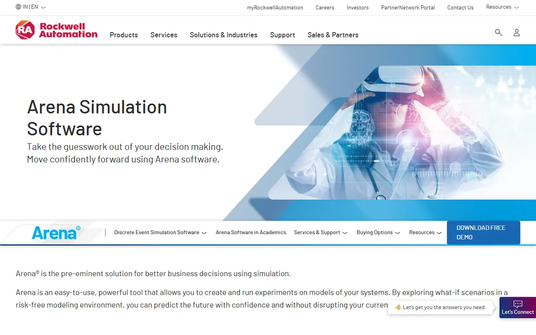 Arena Simulation homepage