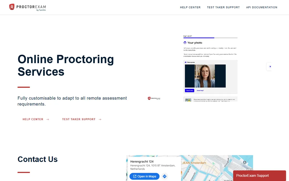 ProctorExam homepage