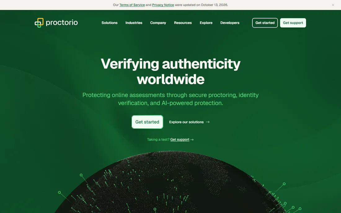 Proctorio homepage