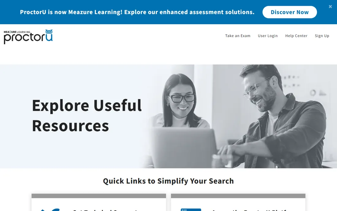 ProctorU homepage