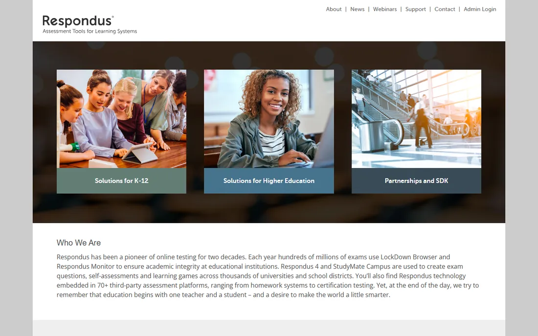 Respondus homepage