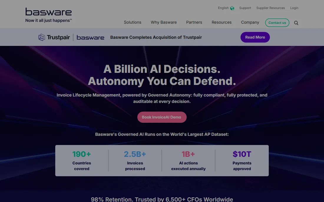 Basware homepage