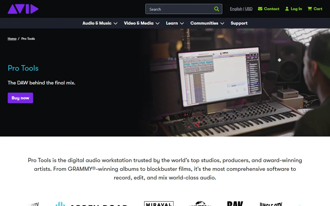 Pro Tools homepage
